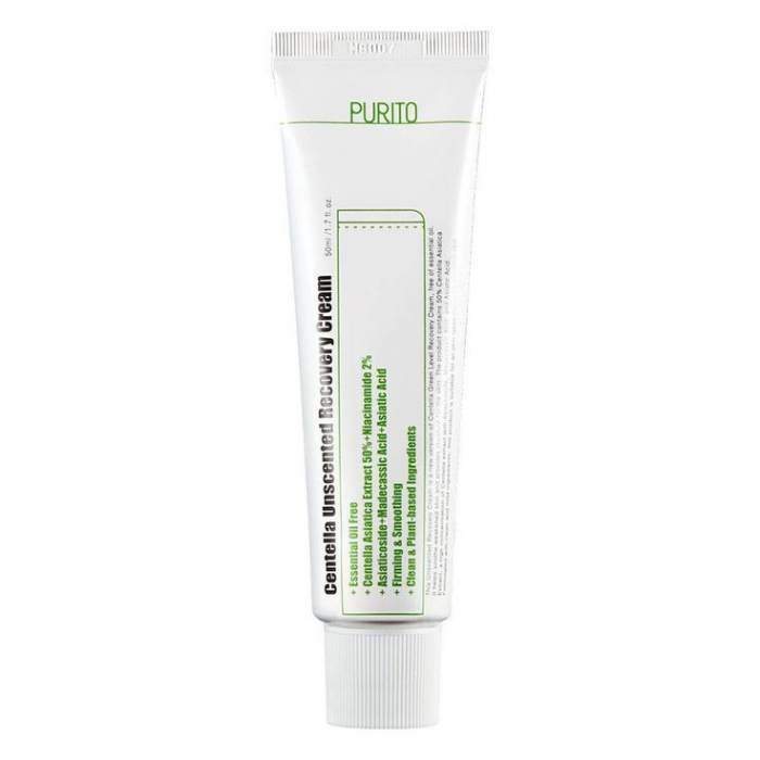 Восстанавливающий, заживляющий крем, Unscented recovery cream, Purito, 50 ml